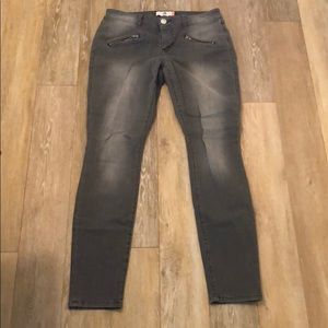 CAbi grey skinny jeans mid rise